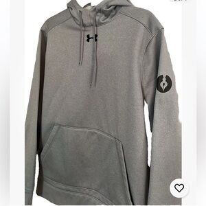 Under Armour Men’s Grey Hooded Long Sleeve Pullover Size M